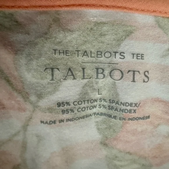 Talbots Striped Orange and White Women's Top - Picture 6 of 8